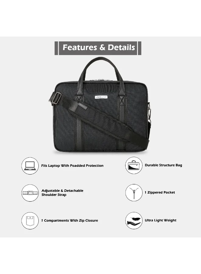 Lavie  Sport Elevate 1C Briefcase 9L |Multifunctional Laptop bag For Men & Women (BLACK)  | Best Price UAE